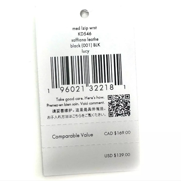 NWT Kate Spade Black Lucy Medium Wristlet - Picture 9 of 9